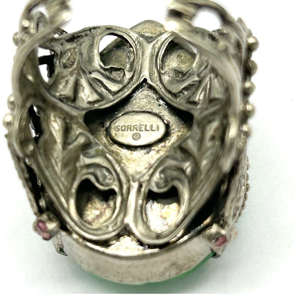 Sorrelli Crystal Green Teardrop Band Ring - Picture 4 of 4